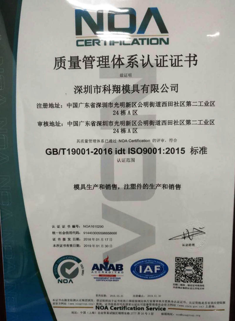 質量管理（lǐ）體係認證